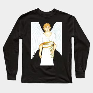 Archangel Gabriel the Messenger Angel- Light Blue Long Sleeve T-Shirt